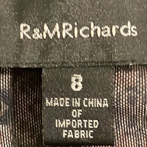 NWOT R&M Richards black and grey sheer layered dress. Size 8 M medium - Picture 8 of 10